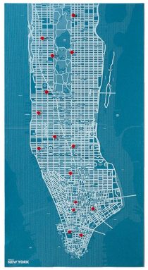 Pin City je interaktívna mapa New Yorku s pripínačkami, ktoré môžete kdekoľvek zapichnúť a vytvoriť si tak cestovateľský denník.